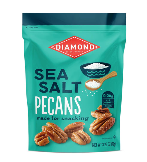 Diamond of California Sea Salt Pecans Made for Snacking, 3.25 oz.