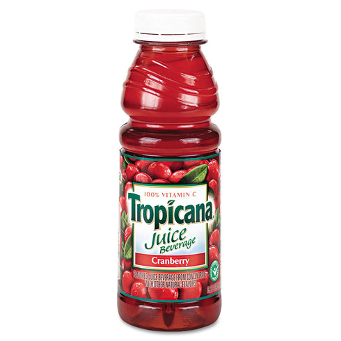 COU Tropicana 00864 Juice Beverage, Cranberry, 15.2oz Bottle, 12/Carton