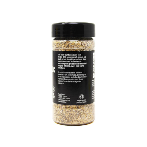 6.5 oz Badia Salt Pepper Garlic Seasoning, - All Purpose Spice Blend for Rubs, Beef, Chicken, Steak, Vegetables