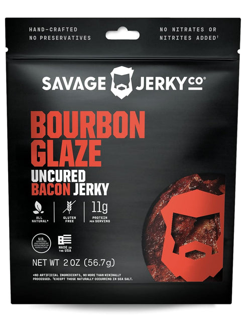 2-Pack Uncured Bacon Jerky - Maple Cayenne & Bourbon Glaze
