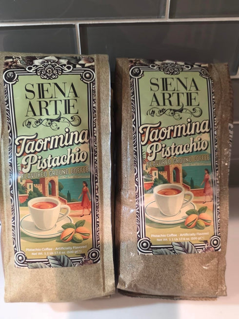 Generic Siena Artie Taormina Pistachio Flavored Ground Coffee. 2 pack. 1.1 Lb a
