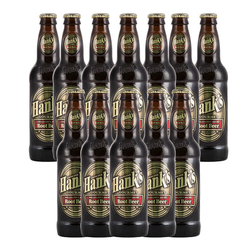 GoDpsMusic Hank's Genuine Gourmet Root Beer, 12 fl oz Bottles Premium Craft Soda