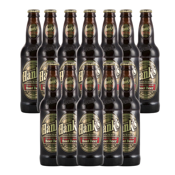 GoDpsMusic Hank's Genuine Gourmet Root Beer, 12 fl oz Bottles Premium Craft Soda