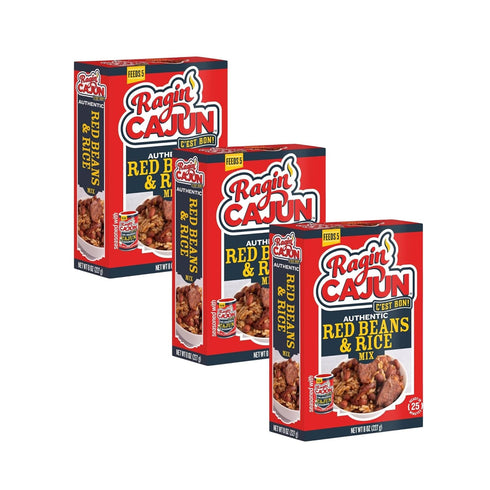 Ragin Cajun Red Beans and Rice 8oz (Pack of 3) - Easy,