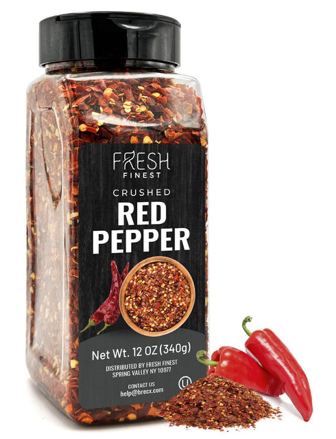 Fresh Finest Crushed Red Pepper 12oz Chili Pepper Flakes for Pizza Dough,