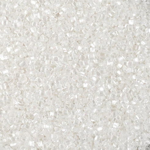 Edible White Sanding Sprinkles, White Sugar Rim Crystals Sprinkles for Cocktails Decorating,
