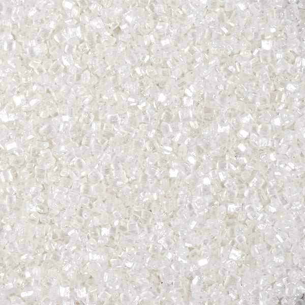 Edible White Sanding Sprinkles, White Sugar Rim Crystals Sprinkles for Cocktails Decorating,