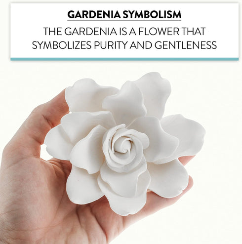 1 Count Global Sugar Art Gardenia Sugar Cake Flowers Jumbo White with Wire, by Chef Alan Tetreault