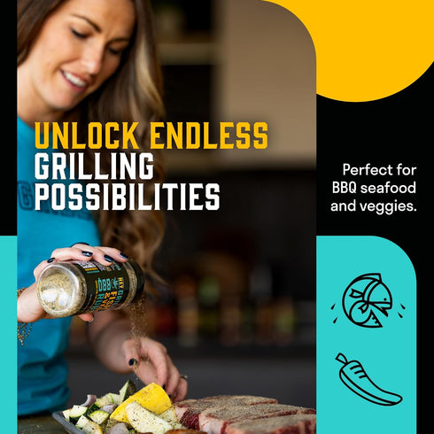 10.8oz Hey Grill Hey | Fish & Veggie Rub | Fish Seasoning | Seafood & Vegetable seasoning | Salmon Rub |Great