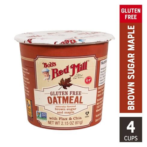Pack 1 (Pack 12) Bob's Red Mill Oatmeal Cup Variety (Classic, Maple, Apple), cup of - Non GMO, Whole Grain, Kosher