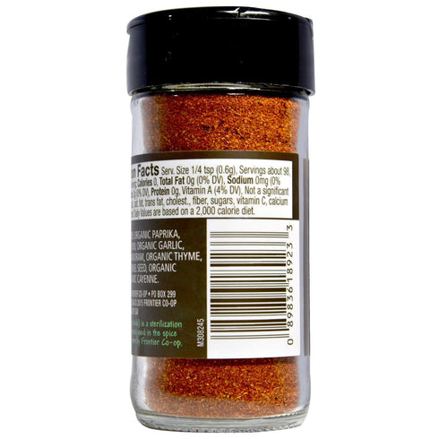 Frontier Co-op Organic Cajun Seasoning, 2.08-Ounce Jar, Authentic Louisiana Flavor, Kosher, Non GMO