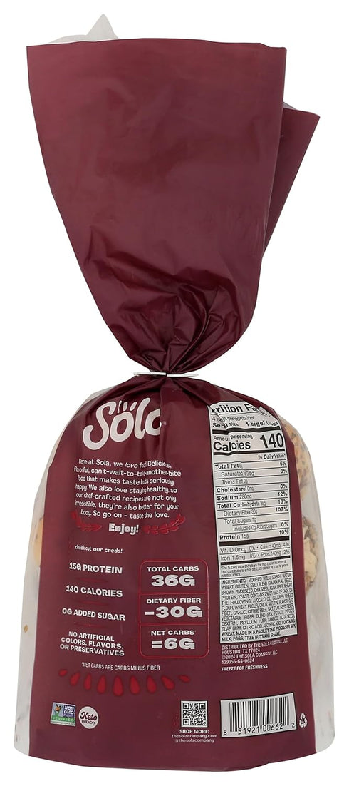 12.4 OZ The Sola Company Everything Bagels