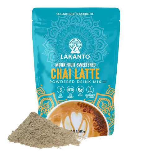 Lakanto Sugar Free Chai Latte Drink Mix - Monk Fruit Sweetened, Cold