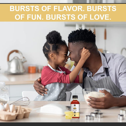 8 Dolce Flav Butter Extract Ounce Water-Soluble Kosher, Sugar-Free, Concentrated Imitation Butter Flavor for Baking