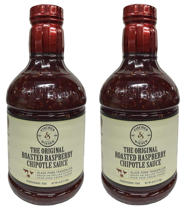 Generic (2 Bottles) Fischerr&Wieser Razzpotle Roasted Raspberry Chipotle Sauce, 40oz