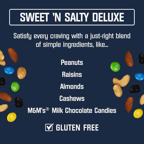 1.5 oz Packs (Pack 18), Kars Nuts Sweet N Salty Deluxe Trail Mix, Grab & Go Bags, Individual Snack of Gluten-Free Trail