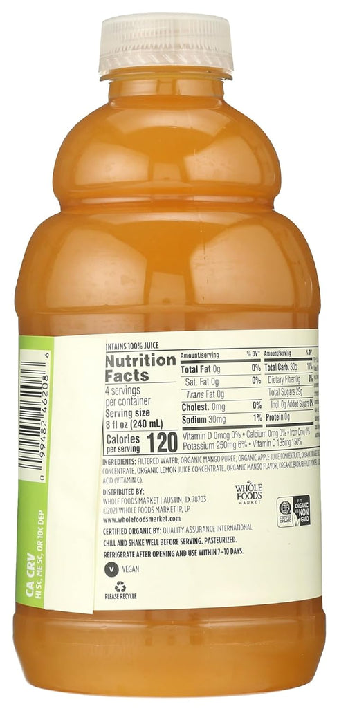 365 32 Oz by Whole Foods Market, Juice Mango Apple Orange Baobab Organic, Fl