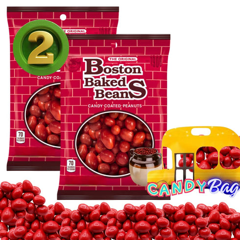 Think FWD (PACK OF 2) Boston Baked Beans Coated Peanuts Candy - Total 8.4