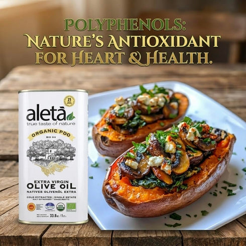 1 (33.8 oz.) Pack 1 Aleta, USDA Organic Greek Extra Virgin Olive Oil, EU Certified Single Estate PDO Greece, Lt Tin