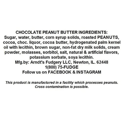 Amish Buggy 1 Lb Home Made Creamy Fudge Chocolate/Peanut Butter - Box