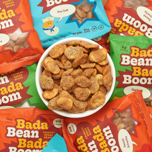 110 4g 6g 1 (Pack 24) Enlightened Bada Bean Bada Boom Roasted Fava Beans, Dried Broad Beans - Calories, Fiber