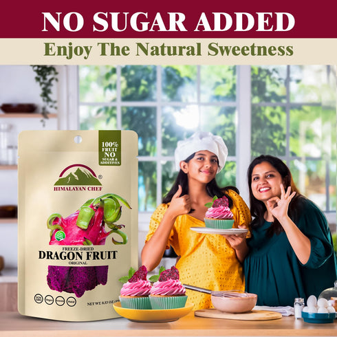 15g Himalayan Chef Freeze-Dried Dragon Fruit | Organic Dried Fruits Snacks, Healthy Snack for Kids & Adults