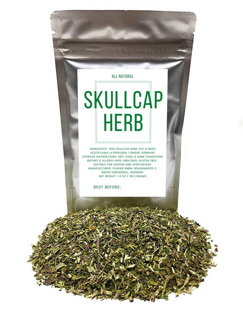 Skullcap Scutellaria Herb 1 oz, Natural, Cut & Dried Scutellaria Lateriflora from Germany