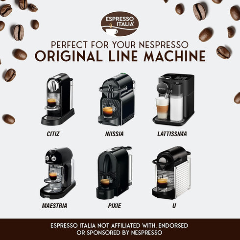100 Count PACK, ESPRESSO ITALIA Capsules Compatible with Nespresso Machines, - VARIETY Italian Coffee Pods Expresso