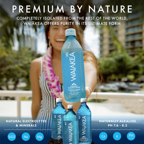 24 Pack (330 mL, 11.1 Oz) 7.6 8.2 24 Pack Waikea - Hawaiian Volcanic Naturally Alkaline Water - Pp Fl - pH Range