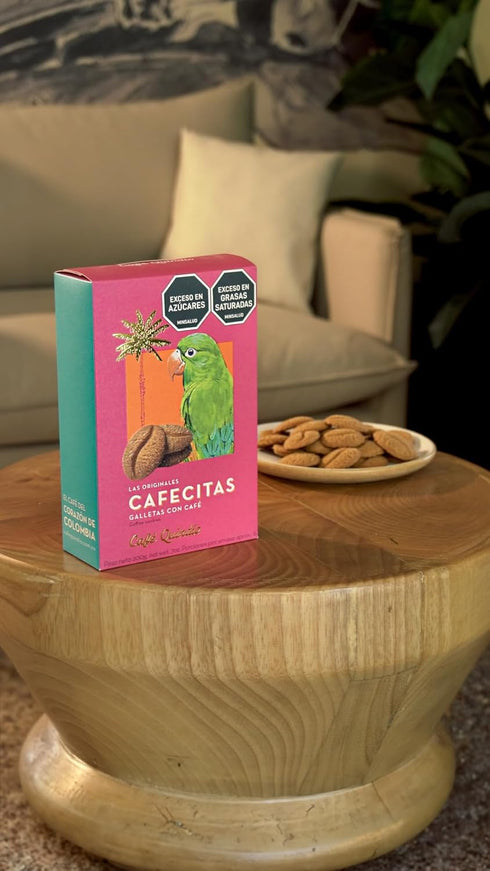 Cafe Quindio Coffee Cookies Cafecitas - 3.5 oz (100g) Box - Approximately 22 Cookies