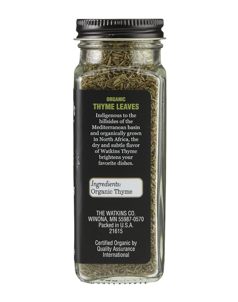 1.26 (Pack 3) Watkins Gourmet Organic Spice Jar, Thyme Leaves, Ounce