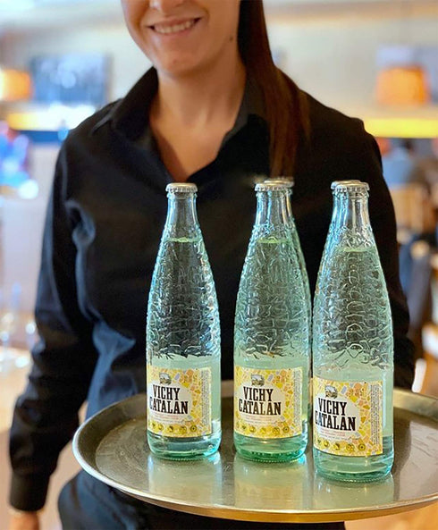Vichy Catalan 33.8 oz (1 (6 - Sparkling Mineral Water - Liter) Glass Bottles)