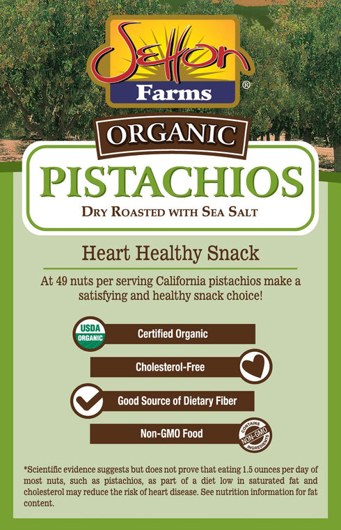 5 Oz. Organic Pistachios Shelled Roasted Salted, Bag, Kosher