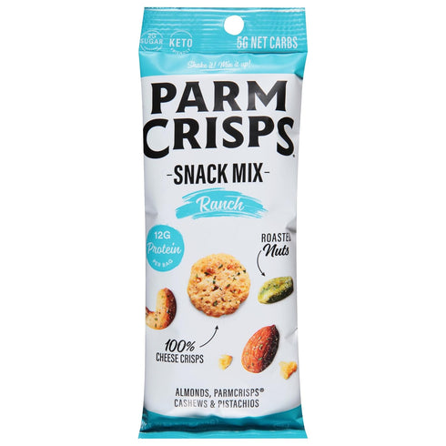 Parmcrisps Snack Mix Ranch Cheese Parm Crisps and Nuts Snack, Made Simply with