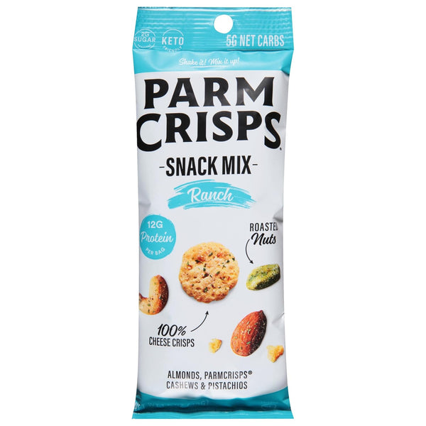 Parmcrisps Snack Mix Ranch Cheese Parm Crisps and Nuts Snack, Made Simply with