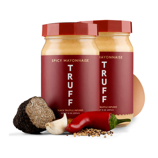 TRUFF Spicy Mayo, Gourmet Mayonnaise made with Black Winter Truffles, Sunflower Oil,