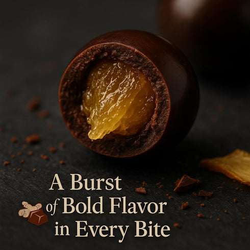 (1lb) ANDY ANAND CHOCOLATIER Chocolatier Dark Chocolate Covered California Ginger - No Artificial Additives, Luxurious