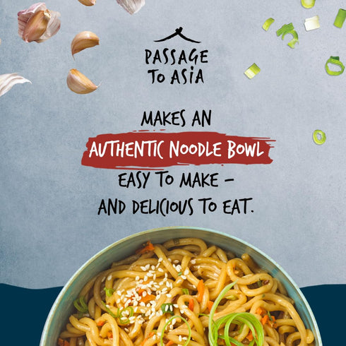 Passage to Asia 60 1 pack Instant Noodles - Teriyaki Noodle Bowl - Vegetarian Hokkien Asian Noodles - Microwaveable