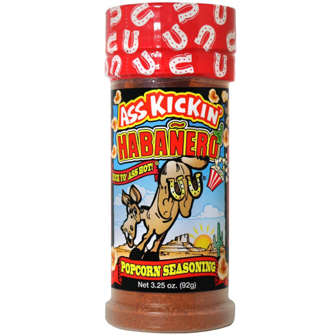 ASS KICKIN' Habanero Popcorn Seasoning - Great for Gourmet Popcorn, Chicken Wings, Meat - Perfect for Gifts!