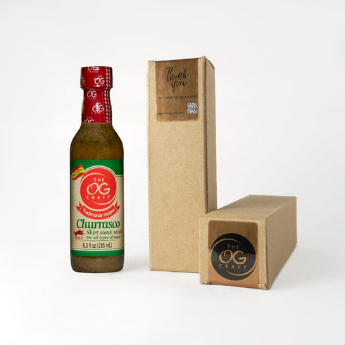 The OG Craft Marinade Spicy Churrasco Sauce for Grilled Meats, Chorizo, Sausages, Burgers, Omelets, Potatoes, Gluten
