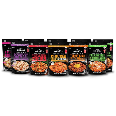 OMEALS Lentils with Beef MRE | Sustainable Premium Outdoor Food | Extended Shelf Life | Fully Cooked w/Heater | No