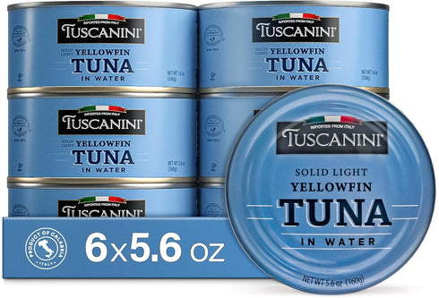 Tuscanini Italian Solid Light Yellowfin Tuna in Water 5.6oz (6 Pack) |