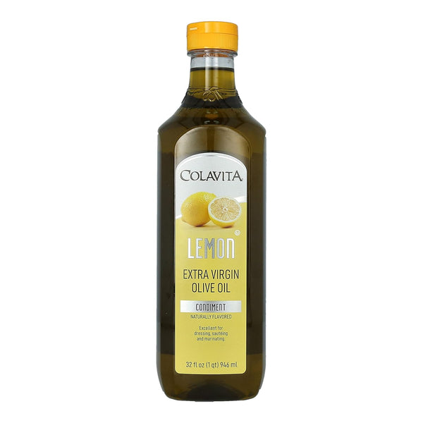Colavita Lemon Extra Virgin Olive Oil | Cold Pressed EVOO Blended with