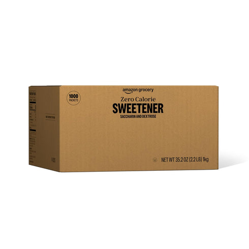 1000 Count Amazon Brand - Happy Belly Zero Calorie Pink Saccharin Sweetener, (Previously Sugarly Sweet)