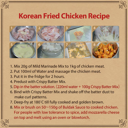 Korean Fried Chicken Extremely Hot & Spicy Buldak Sauce by Foodrella, 2.2 LB (1kg)