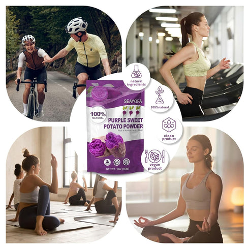 16oz Pack 100% Value Purple Sweet Potato Powder for Regular Use Natural Dried Ube Powder, Purple Yam Powder for Food