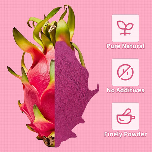 GaoGaoFen Powder,10.9oz/310g,Pink 100% Freeze-Dried Dragon Fruit Pitaya Powder Made with Natural Dragon Fruit,No Sugar