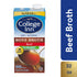 12 Pack, 32 oz COLLEGE INN Reduced Sodium Beef Bone Broth, Carton,Clear