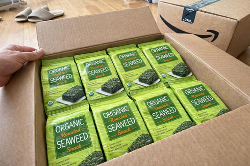Generic (20 Seaweed Organic Roasted Sesame Flavor Nori Sheets - Vegan Gluten Free Kosher Sea Weed Snack - Crispy Plant