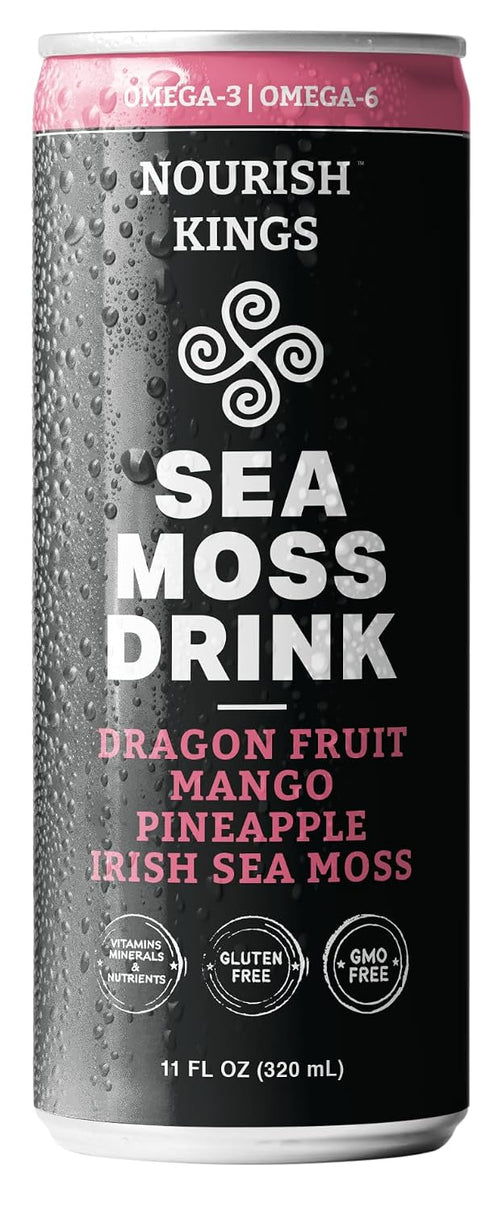 Nourish Kings Sea Moss Drink Dragon Fruit Mango Pineapple (11 fl oz,
